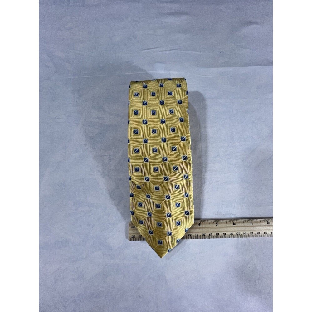 Neck tie, yellow 100% silk